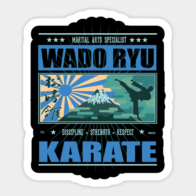 Wado Ryu Karate Japan Design Sticker by Tolan79 Magic Designs